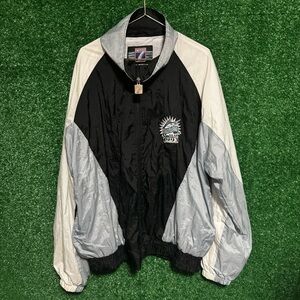 Vintage Black and Gray Windbreaker Jacket florida marlins inaugural season